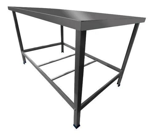 Mesa De Serviço Confeitaria Açougue Padaria 55x100 Slim Tampo Inox - Cefaz Imagem de Mesa De Serviço Confeitaria Açougue Padaria 55x100 Slim Tampo Inox