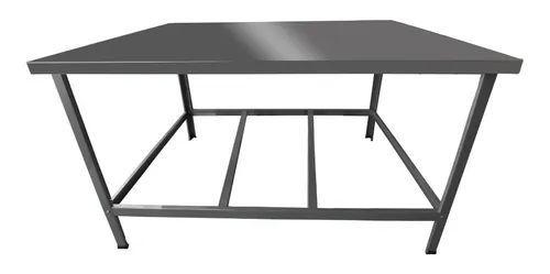 Mesa De Serviço Confeitaria Açougue Padaria 55x100 Slim Tampo Inox - Cefaz Imagem de Mesa De Serviço Confeitaria Açougue Padaria 55x100 Slim Tampo Inox