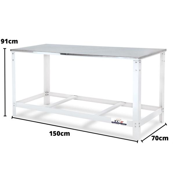 Imagem de Mesa de Serviço e Manipulação de Alimentos Inox 150x70cm Copametal