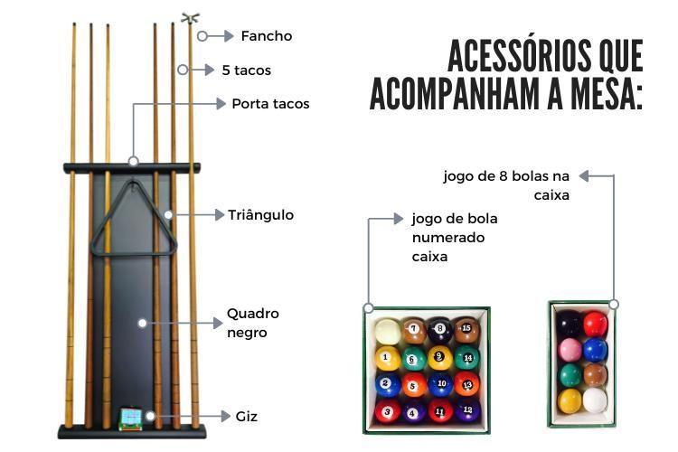 Imagem de Mesa de Sinuca - 1,96x1,06