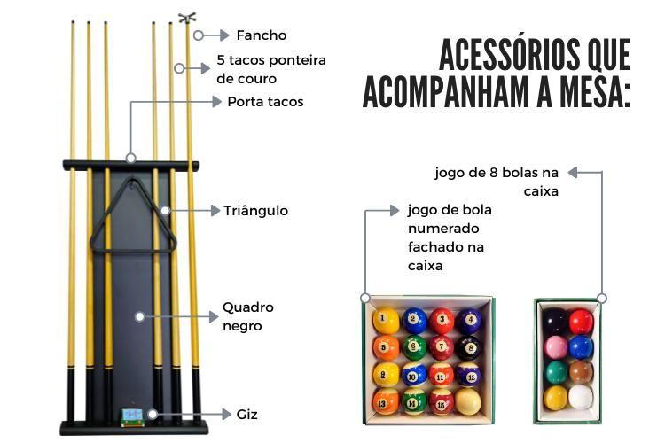 Imagem de Mesa de Sinuca/Bilhar - 2,00x1,10