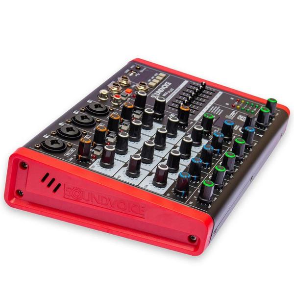 Imagem de Mesa de Som 6 Analógica Canais SoundVoice MC6Plus Eux Bivolt