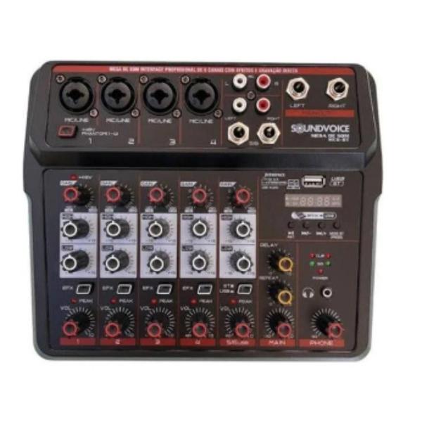 Imagem de Mesa De Som 6 Canais Mc6Bt Interface Soundvoice