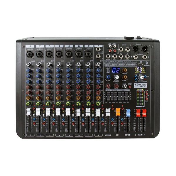 Imagem de Mesa de Som Analógica K-Audio MP8.2 de 8 Canais c/ Efeitos, USB e Bluetooth