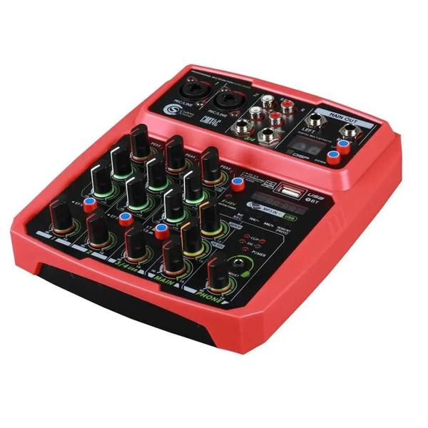 Imagem de Mesa de Som Custom Sound CMX 4C Bt Usb Interface Vermelho