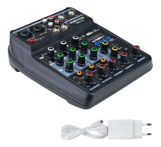 Imagem de Mesa De Som Devox 4 Canais Dmx04 Usb Bluetooth