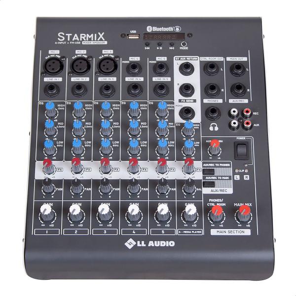 Imagem de Mesa de som ll audio starmix 6 canais xms602r usb bluetooth