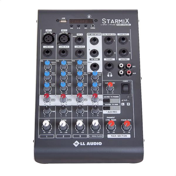 Imagem de Mesa de som ll audio starmix xms402r 4 canais usb bluetooth