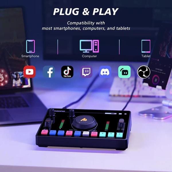 Imagem de Mesa De Som Maono Caster C2 Neo Stream Deck