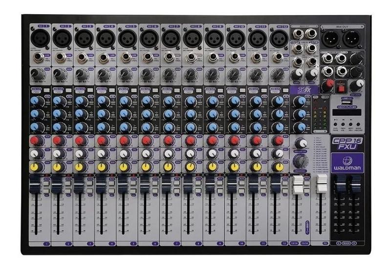 Imagem de Mesa De Som Mixer Clear Pod Pro Cpp-16fxu 16 Canais Waldman