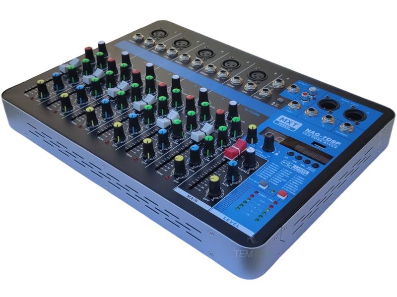 Imagem de Mesa de som mixer console 7 canais retorno profissional