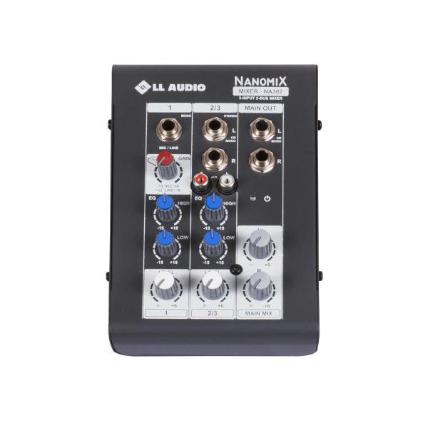 Imagem de Mesa De Som Mixer Nanomix Ll Audio Na302 3 Canais C/Pc Sound