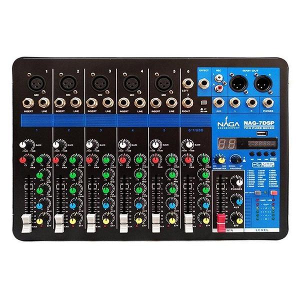 Imagem de Mesa de Som Naga 7 Canais Mixer Interface p Live e Placa de Audio - Mxt