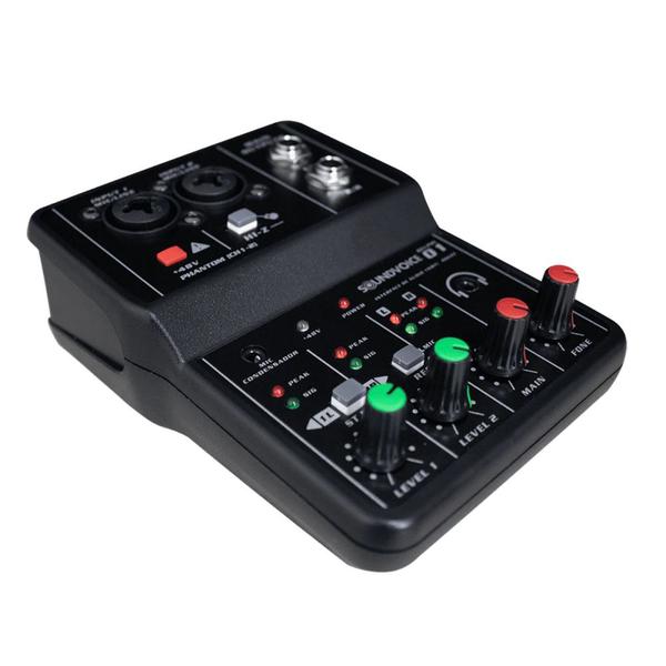 Imagem de Mesa de Som SoundVoice Delphi 01 com Interface Multitrack 2 Entradas