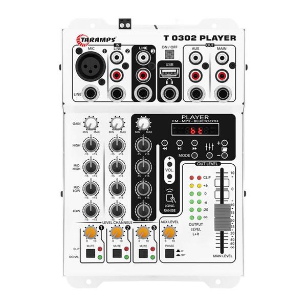 Imagem de Mesa de Som Taramps T0302 3 Canais Player 12V