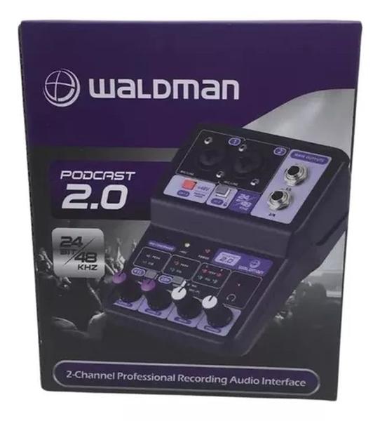 Imagem de Mesa de som waldman 2 canais interface podcast 2.0