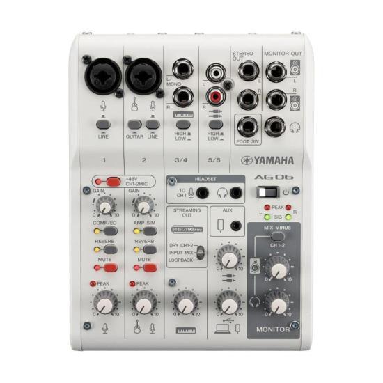 Imagem de Mesa de Som Yamaha AG06MK2 Branco