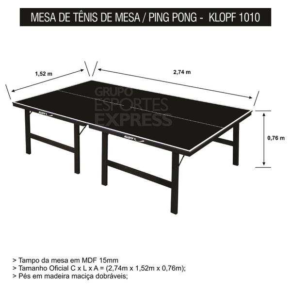 Imagem de Mesa de Tênis de Mesa Black com tampo de  MDP 15mm - Klopf - Cód 1010