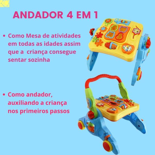 Imagem de Mesa Didática e Andador Bebê 4 Em 1 Com Som Maral com Som