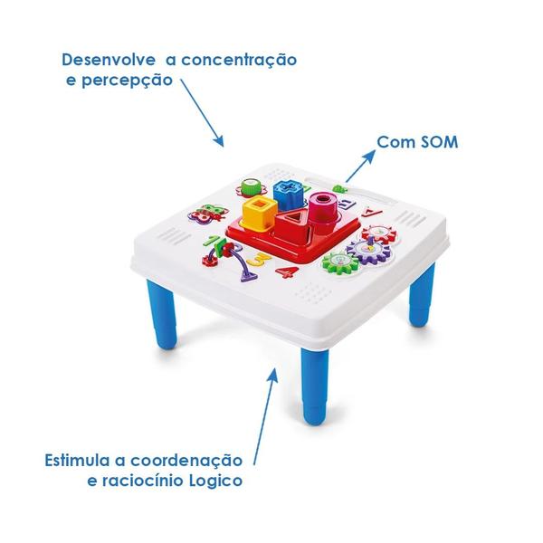 Imagem de Mesa didatica infantil colorida  poliplac