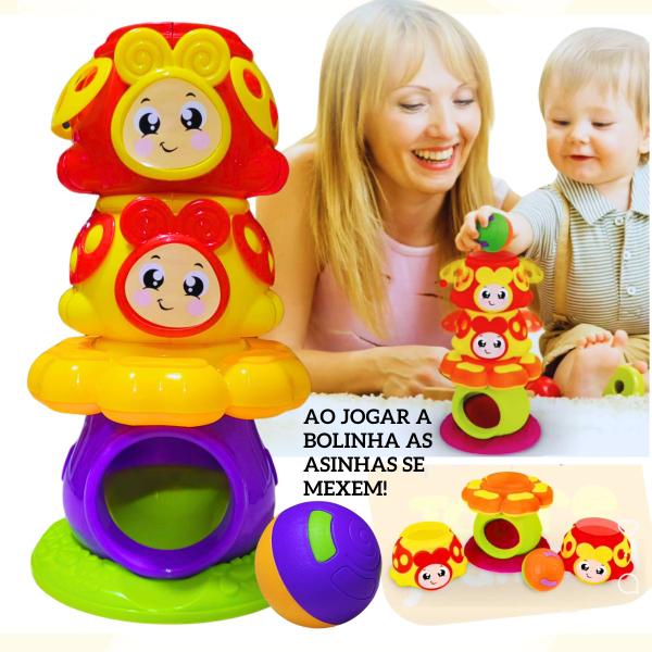 Imagem de Mesa Didática Infantil Educativa + torre Joaninha  Menino Menina Bebe