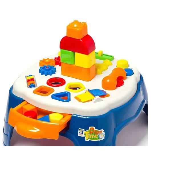 Mesa Didática Infantil Mesinha Educativa Ref 1950 - Azul - Cotiplas Imagem de Mesa Didática Infantil Mesinha Educativa Ref 1950 - Azul