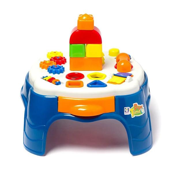 Mesa Didática Infantil Mesinha Educativa Ref 1950 - Azul - Cotiplas Imagem de Mesa Didática Infantil Mesinha Educativa Ref 1950 - Azul