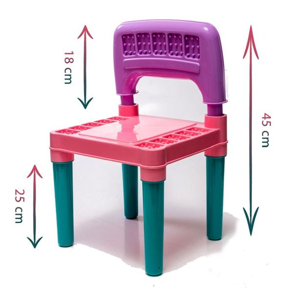 Imagem de Mesa Didática Infantil Rosa Para Crianças - DM Toys