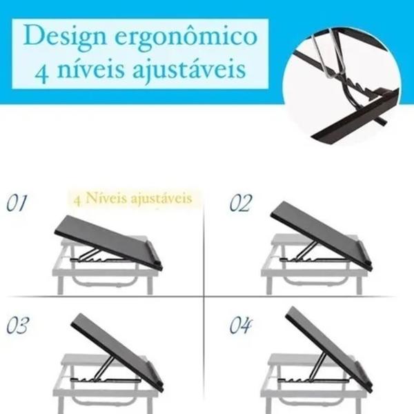 Imagem de Mesa dobrável ajustável multifuncional para notebook sofá cama