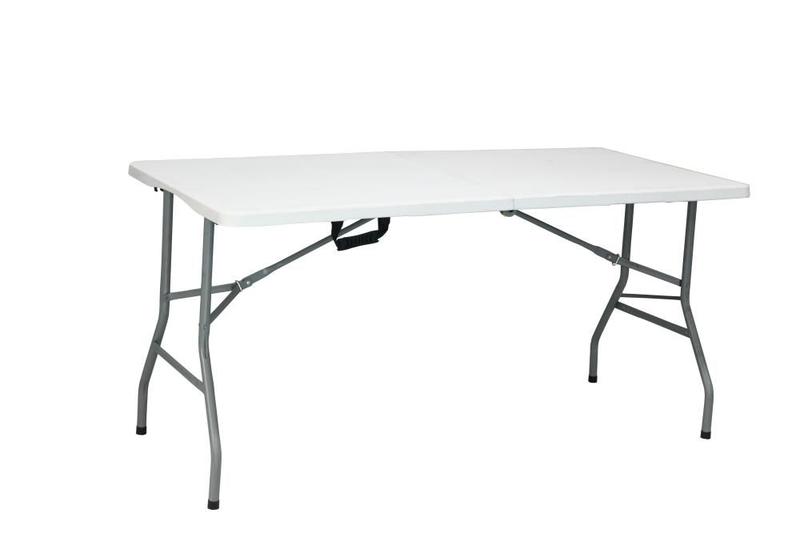 Imagem de Mesa dobrável ao meio 152 x 70 cm  ( vira maleta ) Duratec