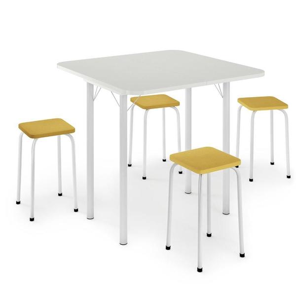 Mesa Dobrável Com 4 Banquetas - Logdesign Imagem de Mesa Dobrável Com 4 Banquetas - Logdesign