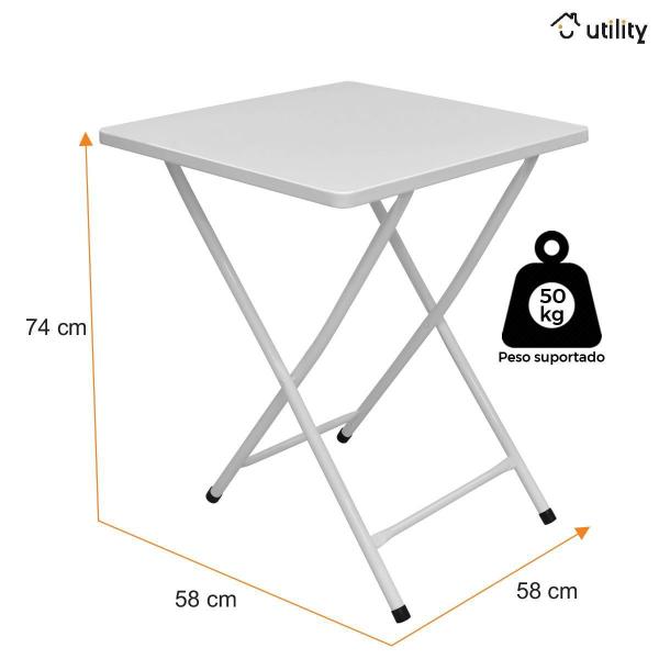 Imagem de Mesa Dobrável De Bar Restaurante Cozinha Aço Ferro