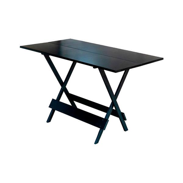 Mesa Dobravel de Madeira 120 X 70 Ideal para Bar e Restaurante - Preto - Móveis Guará Imagem de Mesa Dobravel de Madeira 120 X 70 Ideal para Bar e Restaurante - Preto