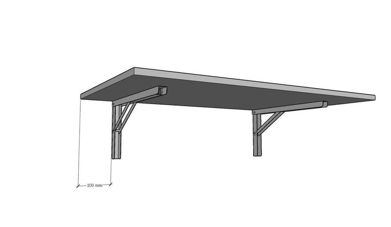 Imagem de Mesa Dobrável De Parede Para Escritório 80 X 40 X 1,5 Cm