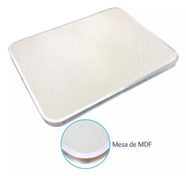 Imagem de Mesa Dobravel Maleta Aluminio Mdf 60x45cm Shark Blue