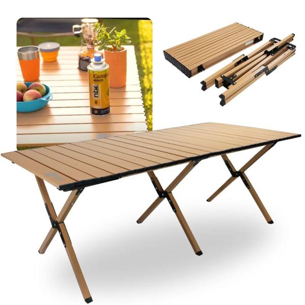 Imagem de Mesa Dobravel Ntk Frade 120 Cm X 60 Cm Portatil em Aco para Camping e Pesca  Nautika 