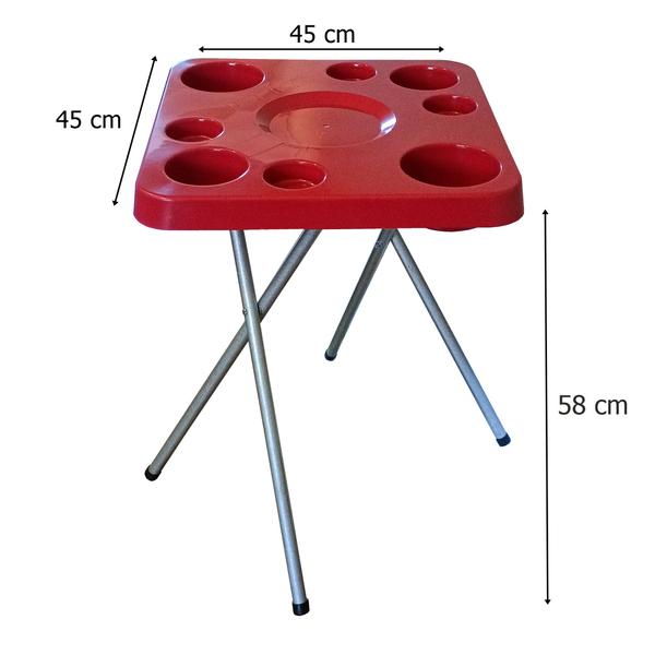 Imagem de Mesa Dobravel Para Petisco Piscina Praia Camping