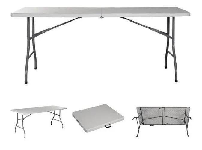 Imagem de Mesa Dobravél Vg Home Branco Retangular 180X74X74Cm