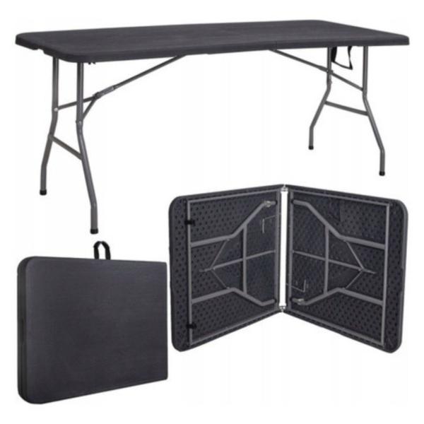 Mesa Dobrável Vira Maleta Com Alça Portátil 1.80m Para Camping Pesca Jardim Área Externa O... Mesa Dobrável Vira Maleta Com Alça Portátil 1.80m Para Camping Pesca Jardim Área Externa O...
