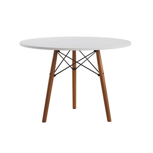 Imagem de Mesa Eames Eiffel Redonda Isabella Tampo Mdp 80cm 3 Pés em Madeira Branco - Casa Prime