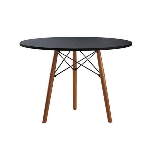 Imagem de Mesa Eames Eiffel Redonda Isabella Tampo Mdp 80cm 3 Pés em Madeira Preto - Casa Prime