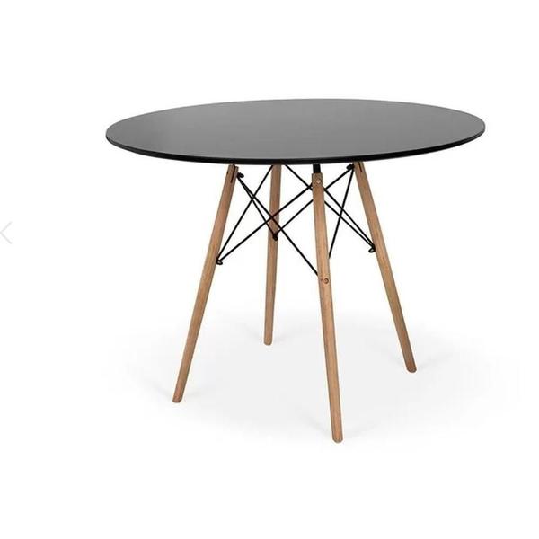 Imagem de Mesa Eames Eiffel Wood Tampo De Madeira 110cm Preto