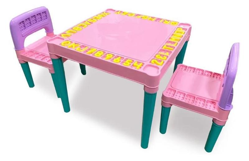 Imagem de Mesa Educativa Infantil Rosa Tritec