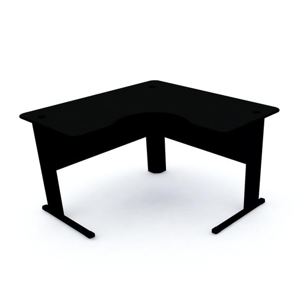 Imagem de Mesa em l p/ escritório 120x120 pandin maxxi - preto