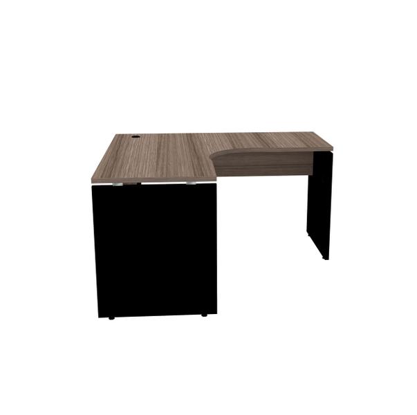 Imagem de Mesa em l p/ escritório 125x125 pandin p25 - walnut/preto