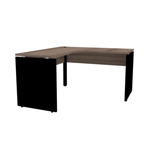 Imagem de Mesa em l p/ escritório 125x125 pandin p25 - walnut/preto