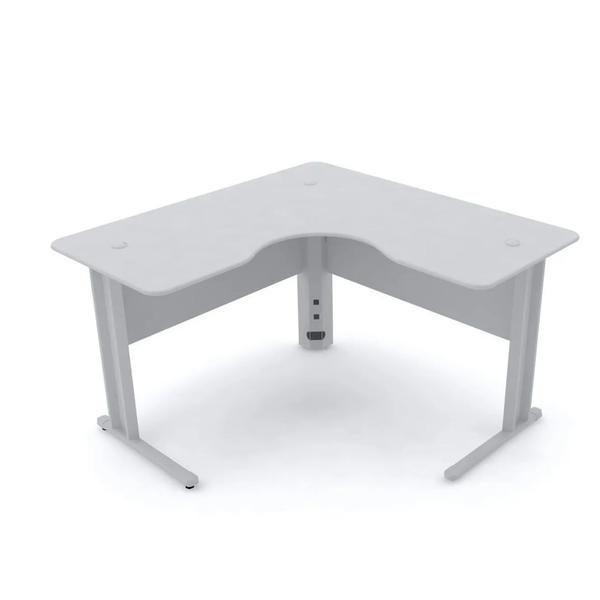 Imagem de Mesa em l p/ escritório 130x130 pandin maxxi - cinza