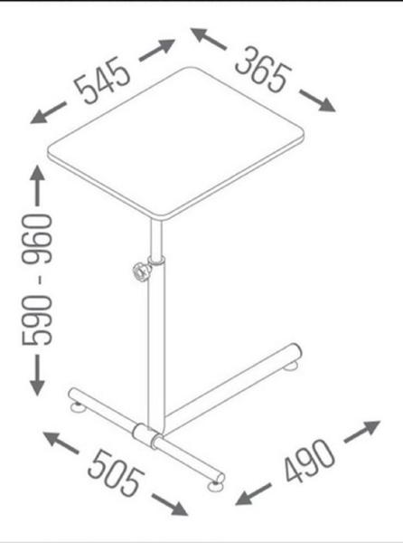 Imagem de Mesa Ergonômica Notebook Regulagem De Altura E Giro