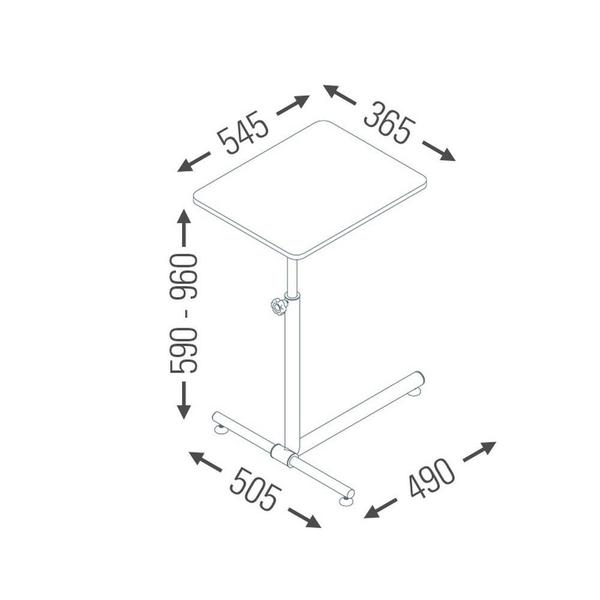 Imagem de Mesa Ergonômica Para Notebook Nt-home Em Mdf E Aço