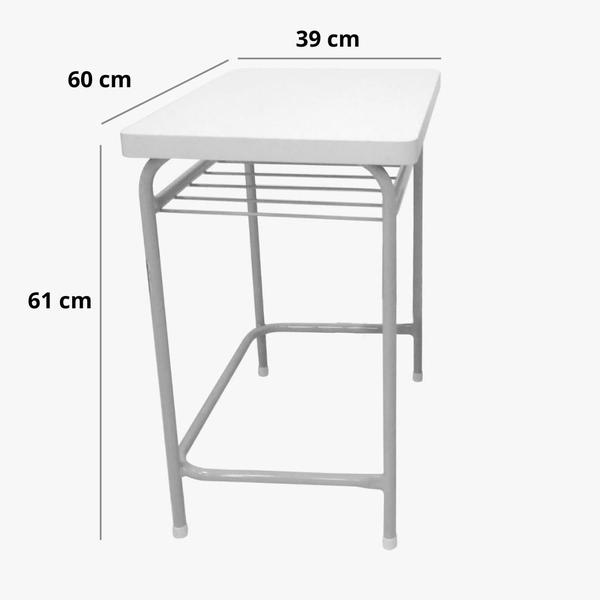 Imagem de Mesa Escolar Infantil  WP Kids Tampo Branco Crianças 61 cm de Altura